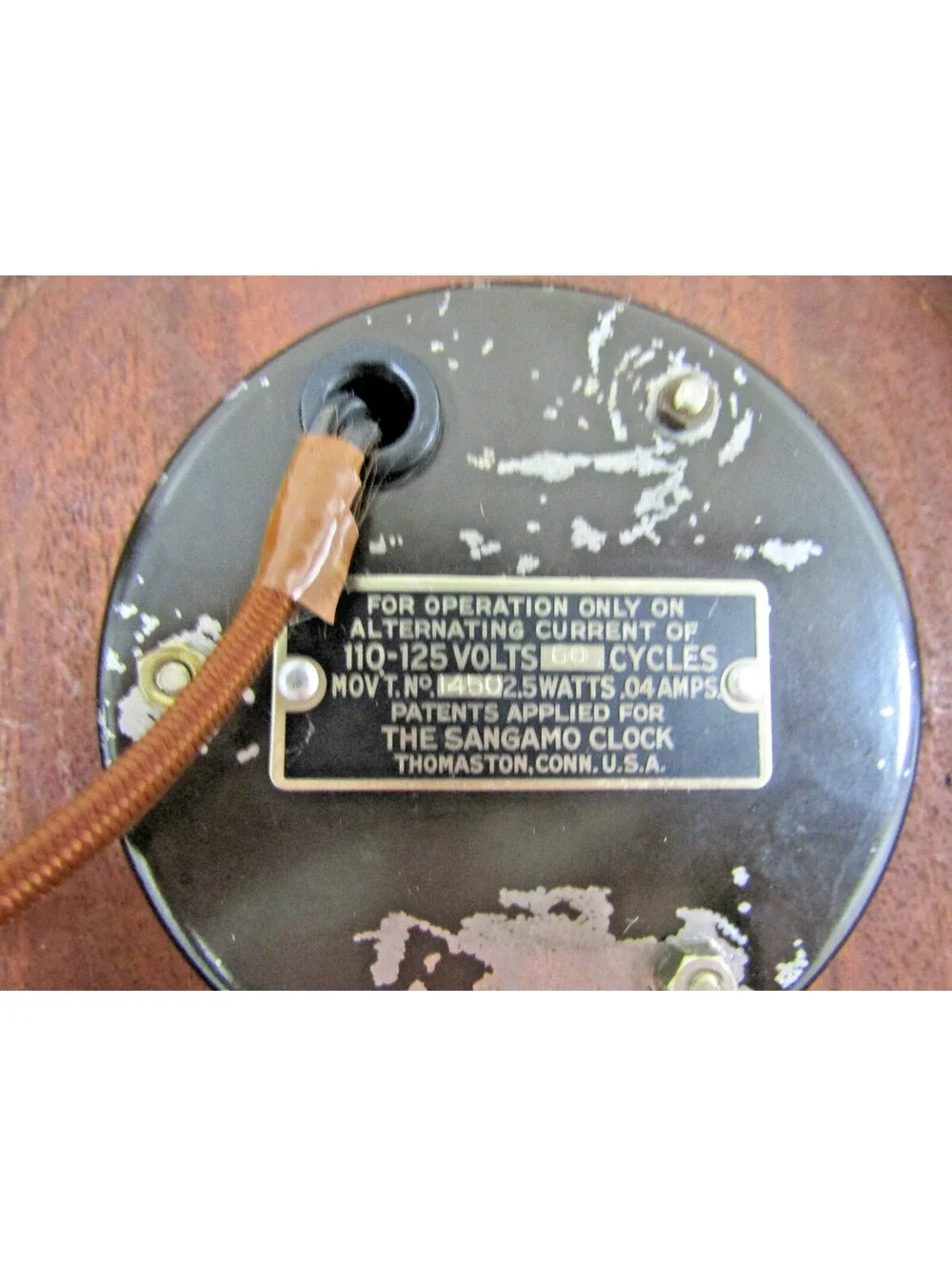 Rare Art Deco 1930s Sangamo Walnut Wall Clock